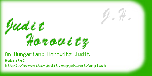 judit horovitz business card